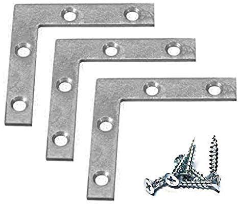 Extra Heavy Duty 12 Pack L Type Flat Zinc Plated Steel Corner .